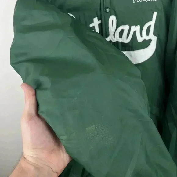 Vintage Portland Varsity Jacket - POST 278 - Retro Green Windbreaker 80s - Picture 3 of 6